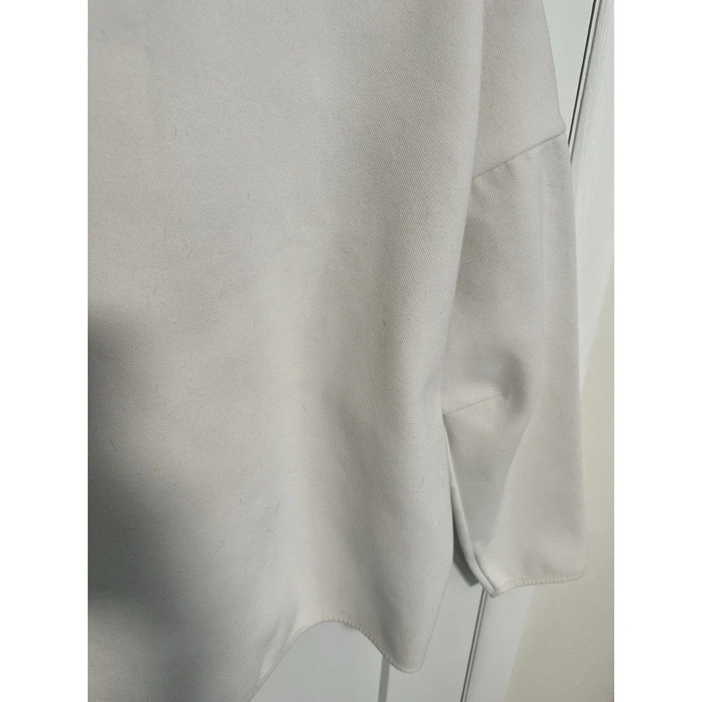 ADIDAS Woven 3/4 ZIP GOLF White Pullover L-XL‎ W Pouch Pockets